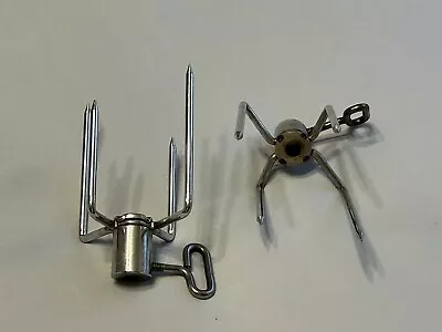 Meat Forks W/Large Grip Screw For Up To 3/8  Spit Rod 4  Prongs Rotisserie BBQ • $9.99