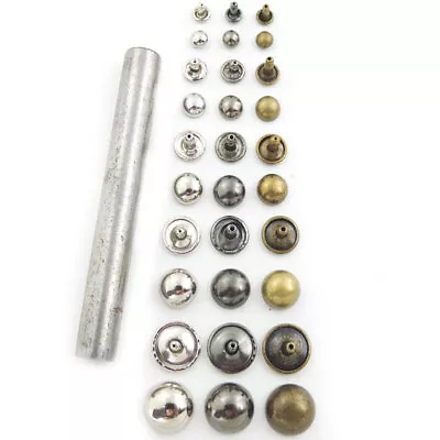 6mm 8mm 10mm 12mm 15mm Double Mushroom Domed Rivet Cap Stud Rapid Leather Craft • $5.49