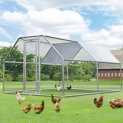 19’x9’x6.5’ Chicken Playpen Outdoor Metal Large Chicken Coop Walk-in Hen Cage • $189.99