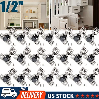 1/2  Overlay Soft Close Face Frame 105° Compact Cabinet Hinges Home Handware LOT • $185.55