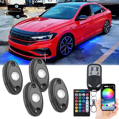 Blue LED Rock Light Kit Underglow Foot Wheel Well Lights For VW Golf GTI MK5 MK6 • $25.11