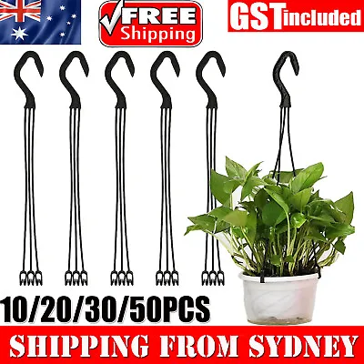 10-50PCS 36cm Flower Pot Hook Hanging Baskets 3 Prong Hanger Plants Hanging Pot  • $13.99