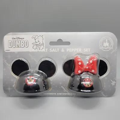 Disney Parks Mickey & Minnie Mouse Ears Salt And Pepper Shaker Set New • $19.98
