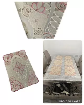 £3.25 • Buy Pvc Colour Rectangle Lace Effect Table Place Mat Home Christmas Weddings Decor