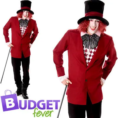 Mad Hatter Mens Fancy Dress Wonderland Fairy Tale Story Book Day Adults Costume • £12.99