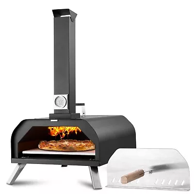 13” Portable Wood And Gas Fired Pizza Oven With Pizza Stone Outdoor Pizza Oven • $199.99