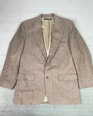 $48.01 • Buy Brooks Brothers Blazer Mens  Brown Plaid Academia Camel Hair Ivy Sports Coat VTG