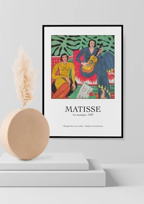 £7.99 • Buy Matisse Exhibition Poster, La Musique Painting Poster Wall Art Print A3 A4