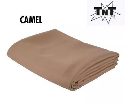 TNT Billiard Pool Table Felt Cloth W/Teflon 9' Cut Bed & Rails * Camel * • $149