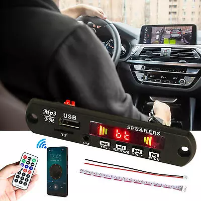 Wireless Bluetooth Decoder Board MP3 Player Car Audio USB TF FM Radio Module • £8.49