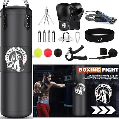 Heavy Boxing Punching Bag Training Gloves Speed Set Kicking MMA Workout Kick Bag • $54.99