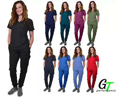 GT Performance Women's Scrub Set V-Neck Top And Jogger Pant • $32.99