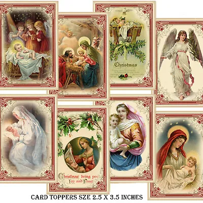 9 Christmas Card ToppersScrapbookingCard MakingNativityBaby Jesus Bethlehem • £2.99