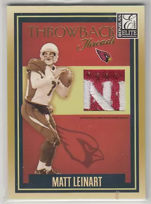 2007 Donruss Elite Throwback Threads Prime Game-Worn Patch Matt Leinart /20 USC • $52.99