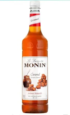 MONIN Premium Caramel Syrup 1L For Coffee And Cocktails. Vegan-Friendly... • £10.99