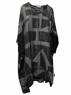 Fabulous THANNY Black & Gray Lagenlook Muu-Muu Plus Size • $57.94