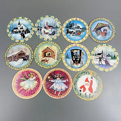 Lot Of 11 P Buckley Moss Hardpaste Porcelain Christmas Ornaments Anna Perenna • $49.95