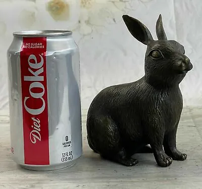 Vintage Austrian Vienna Bronze Sitting Bunny Rabbit Figurine Statue Garden SALE • $129.50
