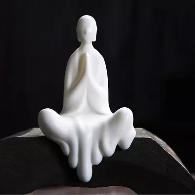 4.3  Praying Hands Buddha Statue Meditating Monk Figurine Peaceful Little Statue • $18.58