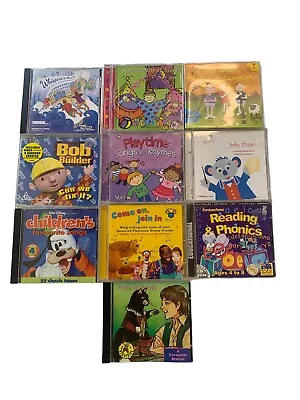 Lot Of 10 Kids Babies Music CDs Bob The Builder Disney Baby Mozart Songs Rhymes • $44.95