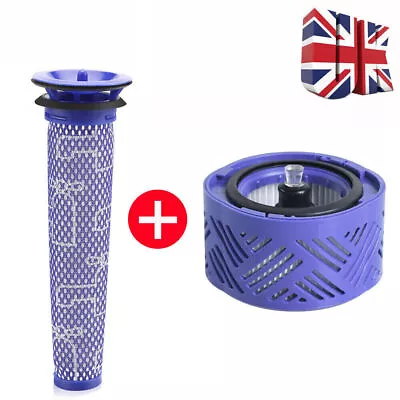 2Pcs Pre & Post Motor Hepa Filters For DYSON V6 Absolute Vacuum Cleaner Replace • £3.89