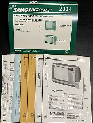 Mitsubishi CS-1352 Sears 562.40720351 TV Photofact SAMS Manual July 1985 #2334 • $4.99