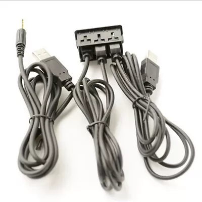 Car Charging Dashboard Mounted Dual USB AUX Adapter 1.5M Extension Cable Trims • $17