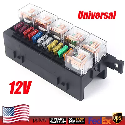 Fuse Relay Box Block Universal Relay Block Box For 12V Automotive  • $23.75