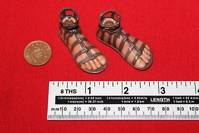 £24.99 • Buy HAO YO TOYS 1/6TH SCALE Rome Fifty Captain Roman Feet Sandals Peg Fit HH18012