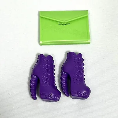 Monster High Freaky Field Trip Purple Shoes Green Folder Stilettos Chunky Lace • $7.38