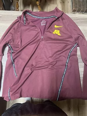 University Of Minnesota Golden Gophers Size M DRI-FIt  Quarter Zip Jacket • $13