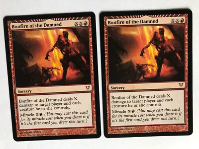 Mtg Magic The Gathering Avacyn Restored Bonfire Of The Damned X 2 • $13.83