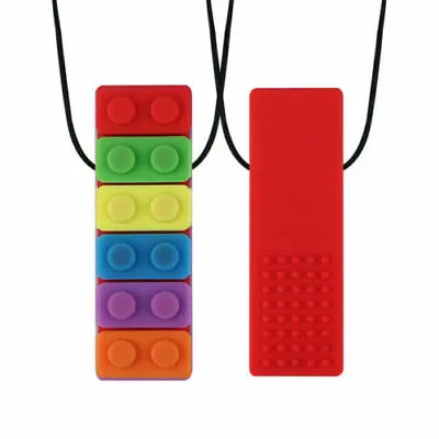 Multi Styles Kids Adults Chewable Necklace Autism ADHD Biting Chew Teething Toy • £3.99
