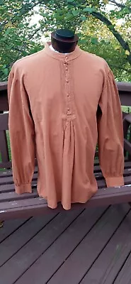 Inter-American Medieval/Renaissance/Peasant/Poet/Wedding Shirt Brown Cotton L • $24.99