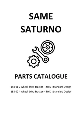 Same Saturno 2wd/4wd Parts Catalogue Digital Download • £4.99