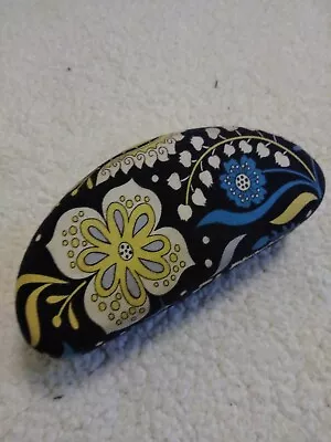 Vera Bradley Retired Navy Blue Floral Paisley Hard Eye Glass Case • $9.99