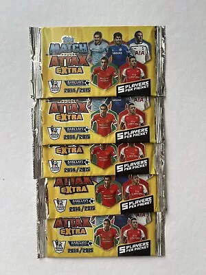 5 X Topps Match Attax Extra 2014/2015 Sealed & Unopened Promotional Packs • £8.50