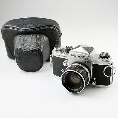 Miranda Sensomat 35mm SLR Camera + Auto Miranda 50mm F/1.8 Lens + Case • $11.99