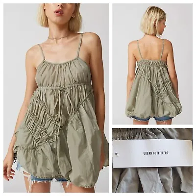 URBAN OUTFITTERS Nyla Parachute Mini Dress French Gray Size Large  - NWT • $24.99