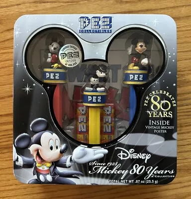 New Limited Sealed 2007 Disney Mickey Mouse 80 Years Pez Collectibles In Tin • $10