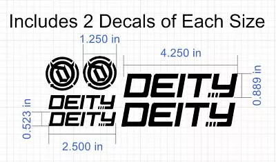 Custom Deity Decal Set. Custom Colors. MTB Bike Shock Fork Frame.  • $8.55