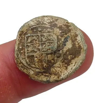 Medieval Lead Token ? Button ? With Shield Metal Detecting Find (277) • $10.11