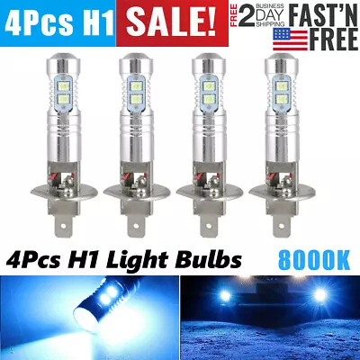 4X H1 8000K LED Headlight Bulbs Kit High/Low Beams Fog Light Driving DRL Light • $12.59