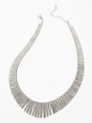 £21 • Buy Free People Faye Grecian Collar Necklace Silver NEW