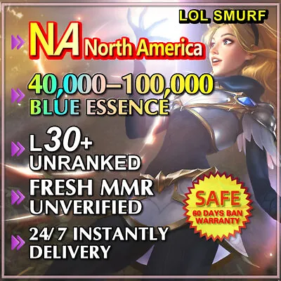 $3.99 • Buy NA 💎 League Of Legends Smurf 🥇 Prime 350RP Skin Champion Eternals Shards BE OE