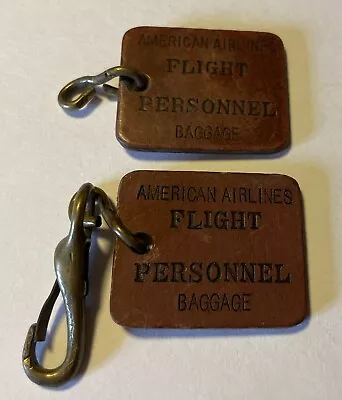 2 Vintage American Airlines Airplane Flight Personnel Baggage Claim Tags Tag • $24.95