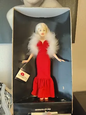$105 • Buy 1983 MARILYN MONROE 18  Doll By World Doll Co. Red Gown And Fur And Red Heels