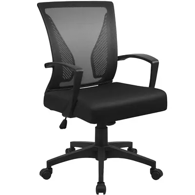 Ultimate Comfort Manager's Black Chair W/Swivel Lumbar Support 265 Lb. Capacity • $70.95