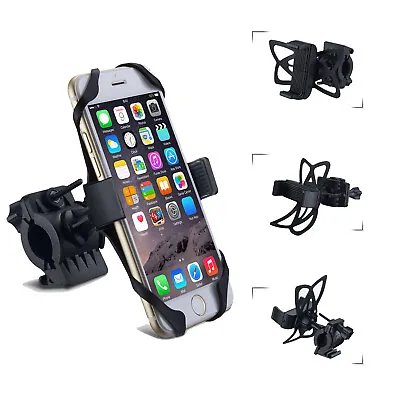 Cell Phone Silicone Mount Holder GPS Motorcycle MTB Bike Bicycle 360 Rotation • $10.99