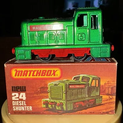 1978 Lesney Matchbox No 24 Diesel Shunter Metallic Green Switcher W Box Mint • $20